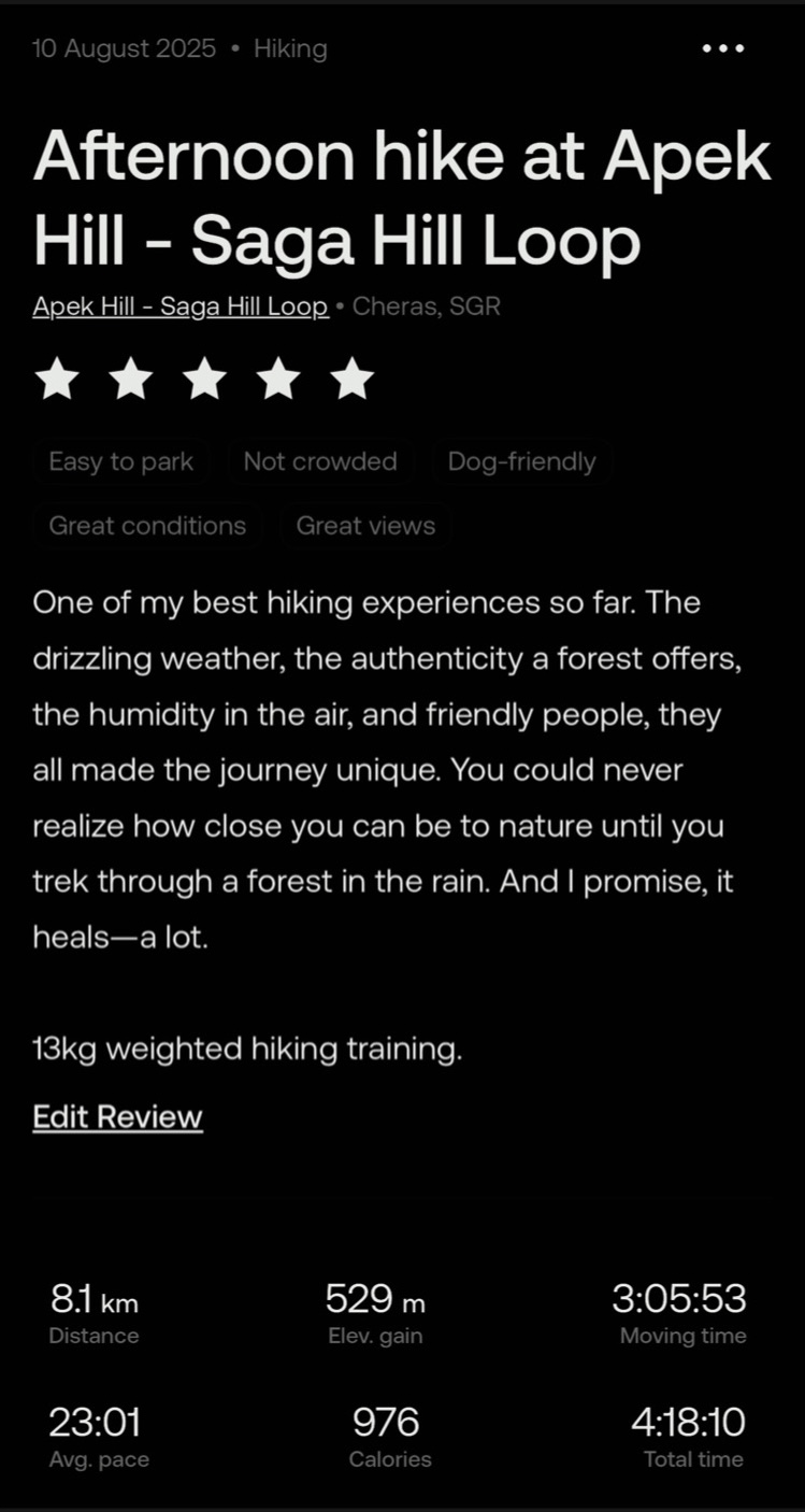 Training in Saga Apek