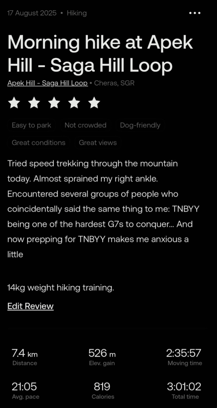 Training in Saga Apek