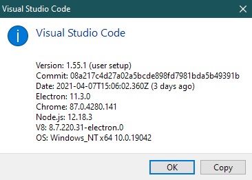 Visual Studio Code interface